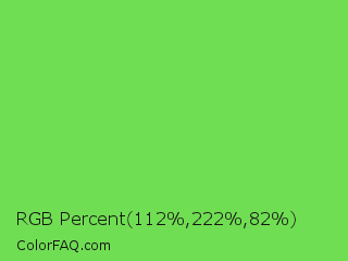 RGB Percent 44%,87%,32% Color Image