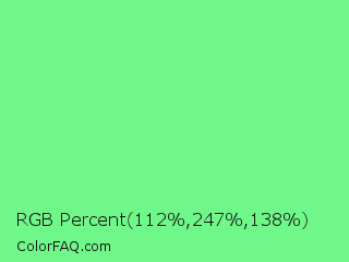 RGB Percent 44%,97%,54% Color Image