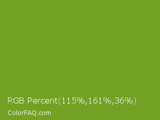 RGB Percent 45%,63%,14% Color Image