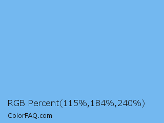 RGB Percent 45%,72%,94% Color Image