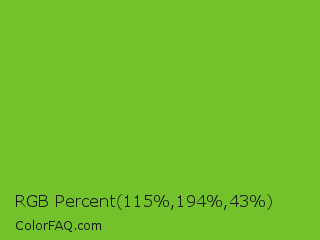 RGB Percent 45%,76%,17% Color Image
