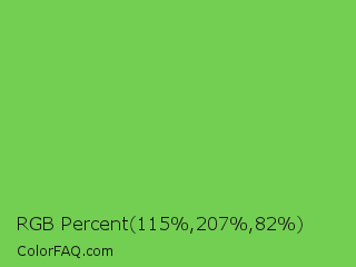 RGB Percent 45%,81%,32% Color Image