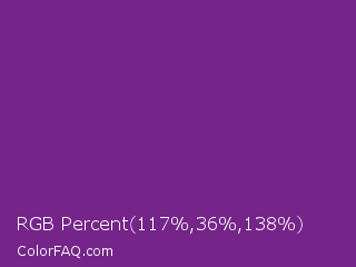 RGB Percent 46%,14%,54% Color Image
