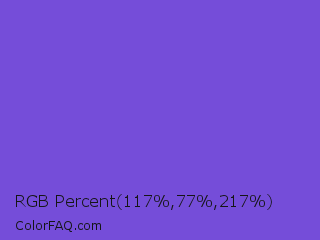 RGB Percent 46%,30%,85% Color Image