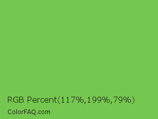 RGB Percent 46%,78%,31% Color Image