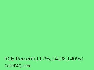 RGB Percent 46%,95%,55% Color Image