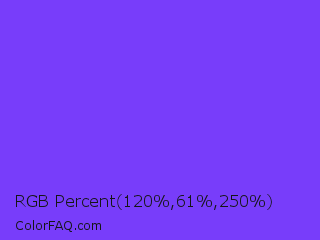 RGB Percent 47%,24%,98% Color Image