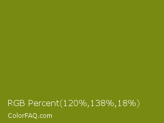 RGB Percent 47%,54%,7% Color Image