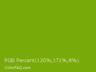 RGB Percent 47%,67%,3% Color Image