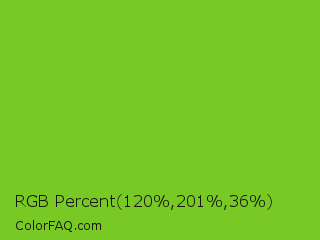 RGB Percent 47%,79%,14% Color Image