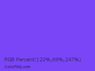 RGB Percent 48%,27%,97% Color Image