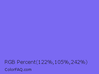 RGB Percent 48%,41%,95% Color Image