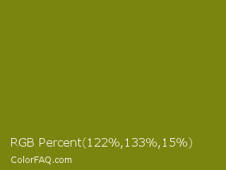 RGB Percent 48%,52%,6% Color Image