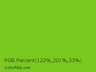 RGB Percent 48%,79%,13% Color Image