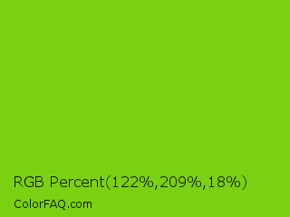 RGB Percent 48%,82%,7% Color Image