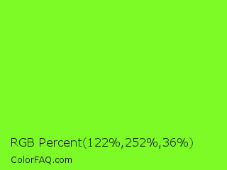 RGB Percent 48%,99%,14% Color Image