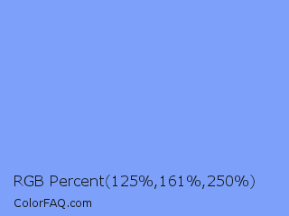 RGB Percent 49%,63%,98% Color Image