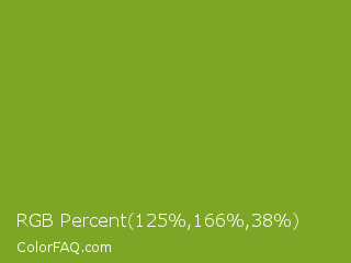 RGB Percent 49%,65%,15% Color Image
