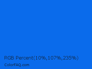 RGB Percent 4%,42%,92% Color Image
