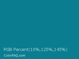 RGB Percent 4%,49%,57% Color Image