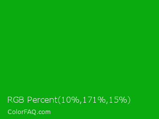 RGB Percent 4%,67%,6% Color Image