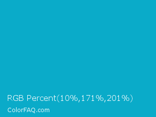 RGB Percent 4%,67%,79% Color Image