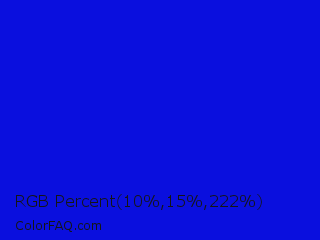 RGB Percent 4%,6%,87% Color Image