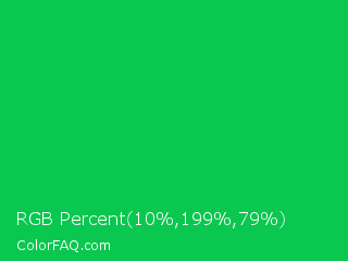 RGB Percent 4%,78%,31% Color Image