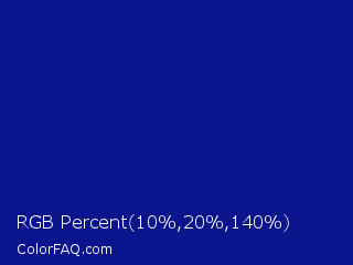 RGB Percent 4%,8%,55% Color Image