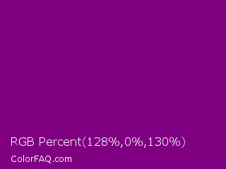 RGB Percent 50%,0%,51% Color Image