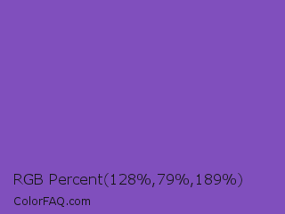 RGB Percent 50%,31%,74% Color Image