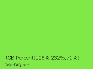 RGB Percent 50%,91%,28% Color Image