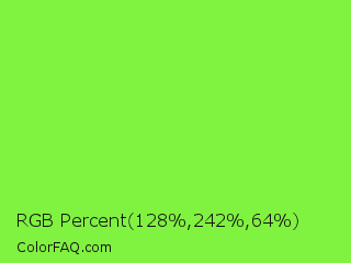 RGB Percent 50%,95%,25% Color Image