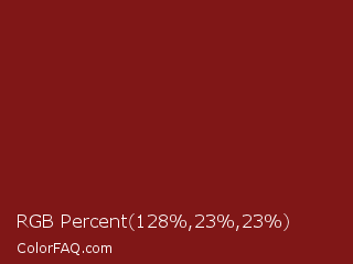 RGB Percent 50%,9%,9% Color Image