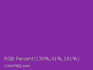 RGB Percent 51%,16%,63% Color Image