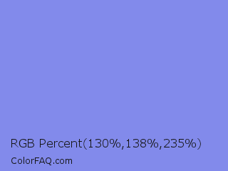 RGB Percent 51%,54%,92% Color Image