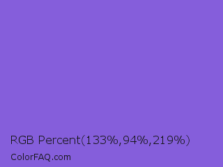 RGB Percent 52%,37%,86% Color Image