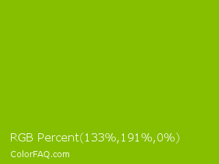 RGB Percent 52%,75%,0% Color Image