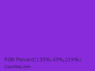 RGB Percent 53%,17%,86% Color Image