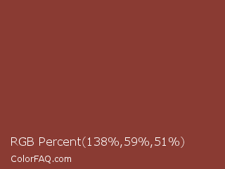 RGB Percent 54%,23%,20% Color Image