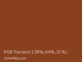 RGB Percent 54%,25%,12% Color Image