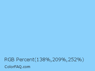 RGB Percent 54%,82%,99% Color Image