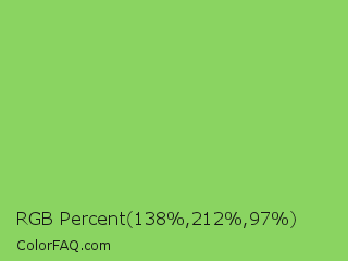 RGB Percent 54%,83%,38% Color Image