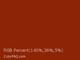 RGB Percent 55%,14%,2% Color Image