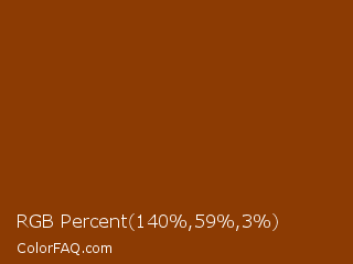 RGB Percent 55%,23%,1% Color Image