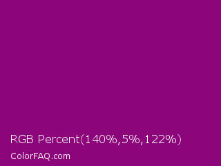 RGB Percent 55%,2%,48% Color Image