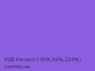 RGB Percent 55%,37%,88% Color Image