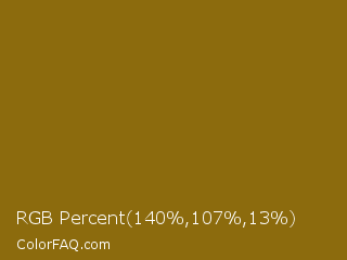 RGB Percent 55%,42%,5% Color Image