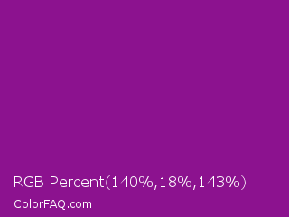 RGB Percent 55%,7%,56% Color Image