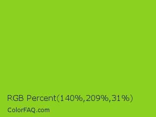 RGB Percent 55%,82%,12% Color Image